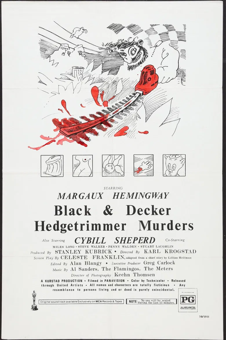 Black & Decker Hedgetrimmer Murders poster background