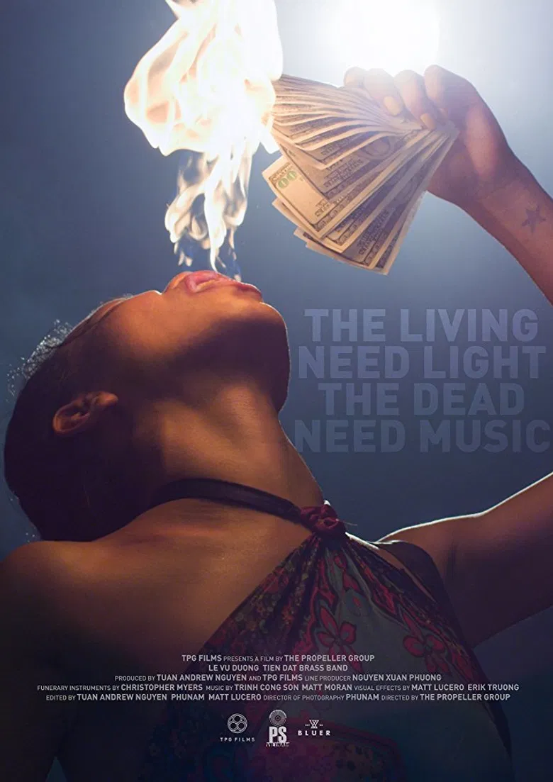 The Living Need Light, the Dead Need Music poster background