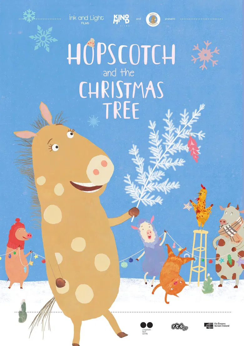 Hopscotch and the Christmas Tree poster background