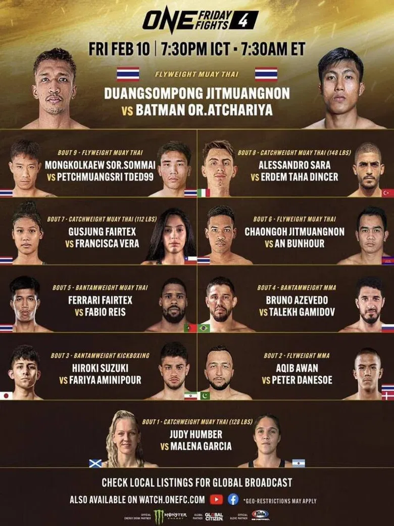 ONE Friday Fights 4: Duangsompong vs. Batman poster background