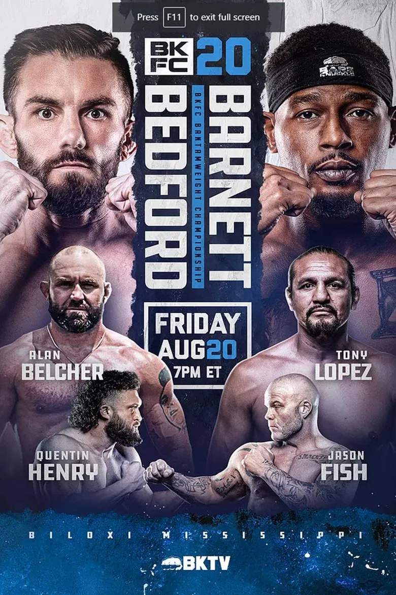 BKFC 20: Bedford vs. Barnett poster background