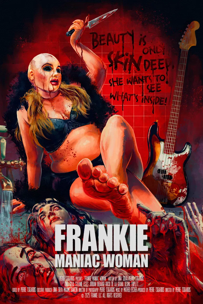 Frankie, Maniac Woman poster background
