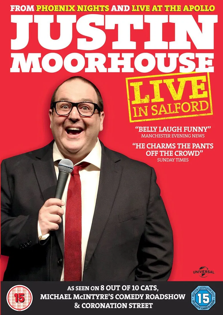 Justin Moorhouse - Live in Salford poster background