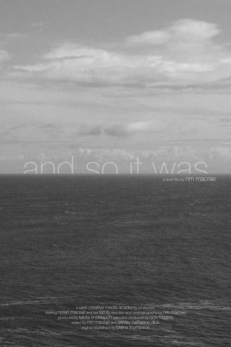 And So It Was poster background