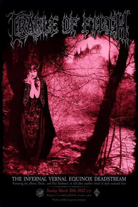 Cradle of Filth - The Infernal Vernal Equinox Deadstream poster background