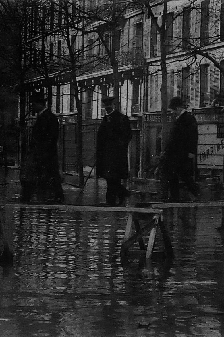 Paris unter Hochwasser poster background