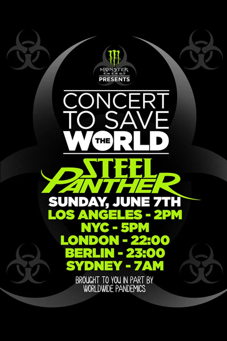 Steel Panther - Concert To Save The World poster background