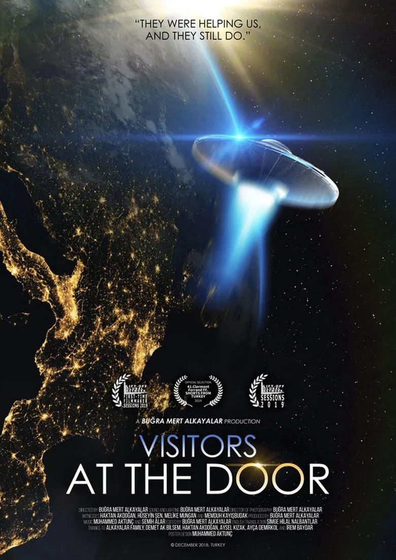 Visitors at the Door poster background