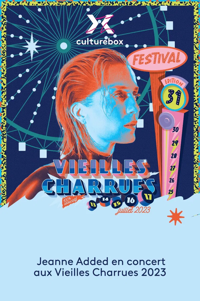 Jeanne Added en concert aux Vieilles Charrues 2023 poster background