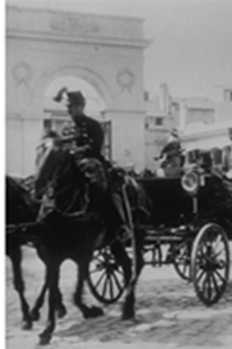 Arrivée de M. le président dans l’arsenal poster background