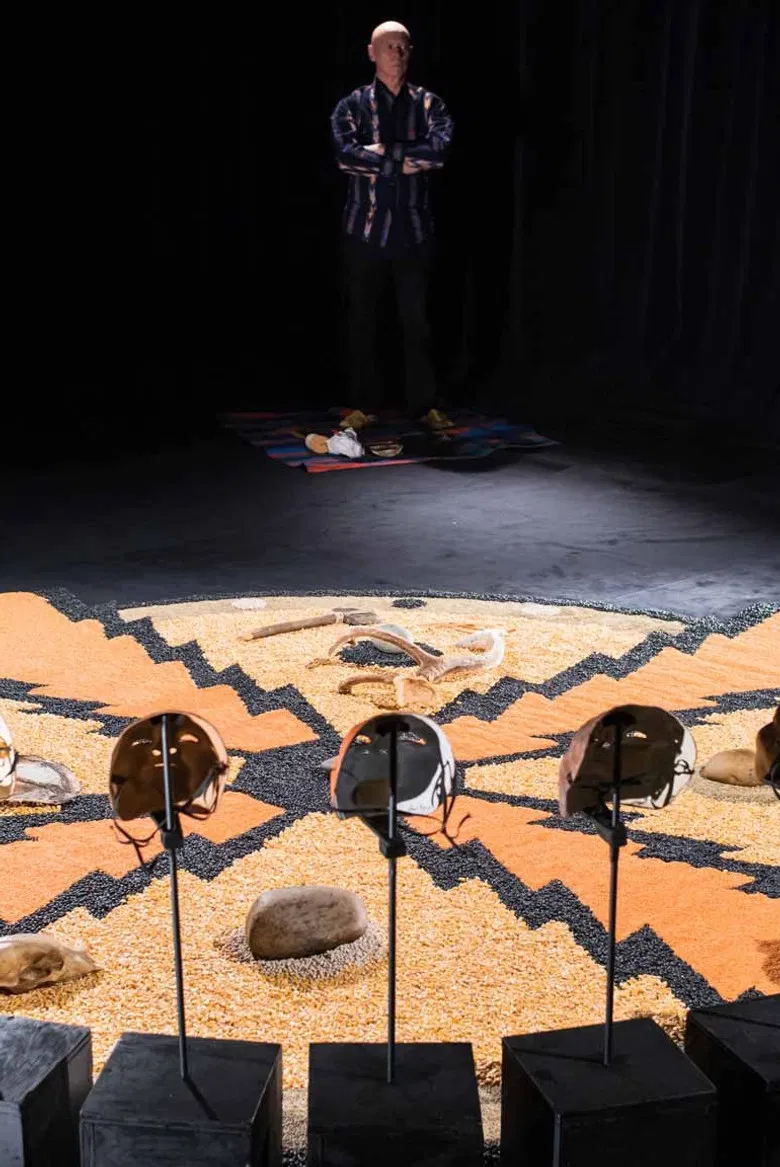 Greetings: Te'skennongweronne - Yves Sioui Durand poster background