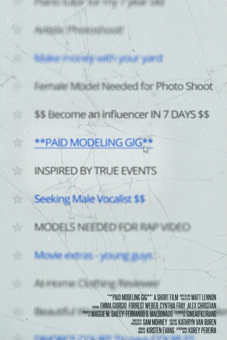 **PAID MODELING GIG** poster background