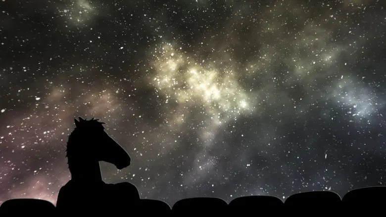 BoJack staring at the planetarium projection