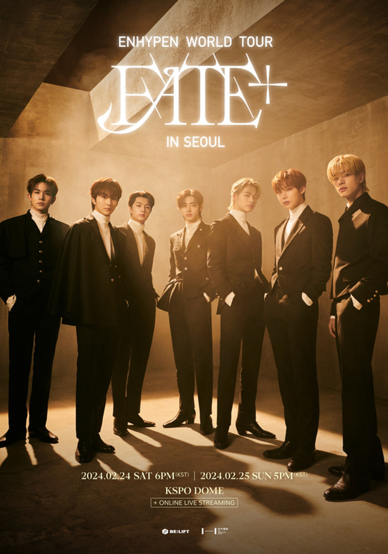 Enhypen World Tour 'Fate+' In Seoul poster background
