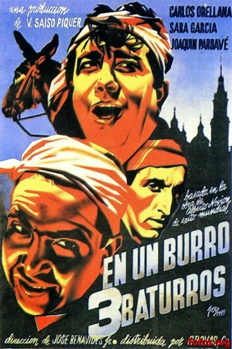 En un burro tres baturros poster background