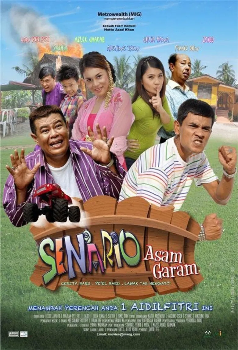 Senario Asam Garam poster background