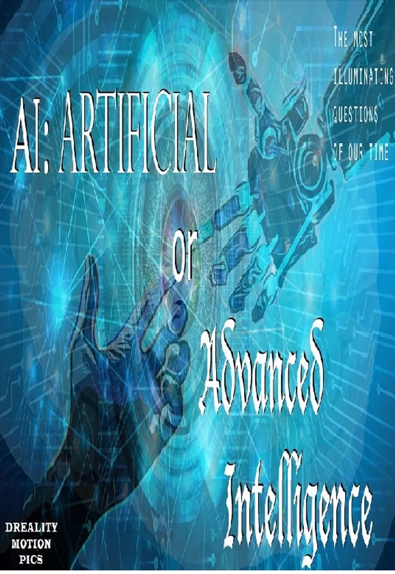 AI: Artificial or ADVANCED Intelligence poster background