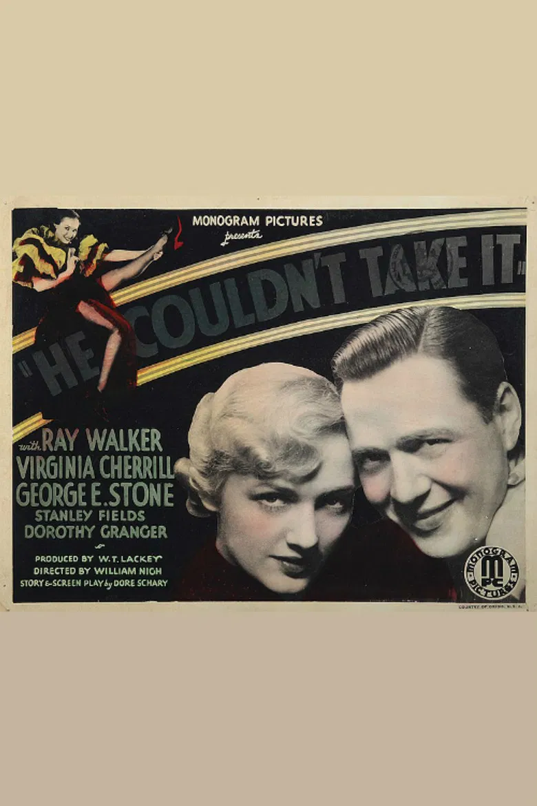 He Couldn't Take It poster background