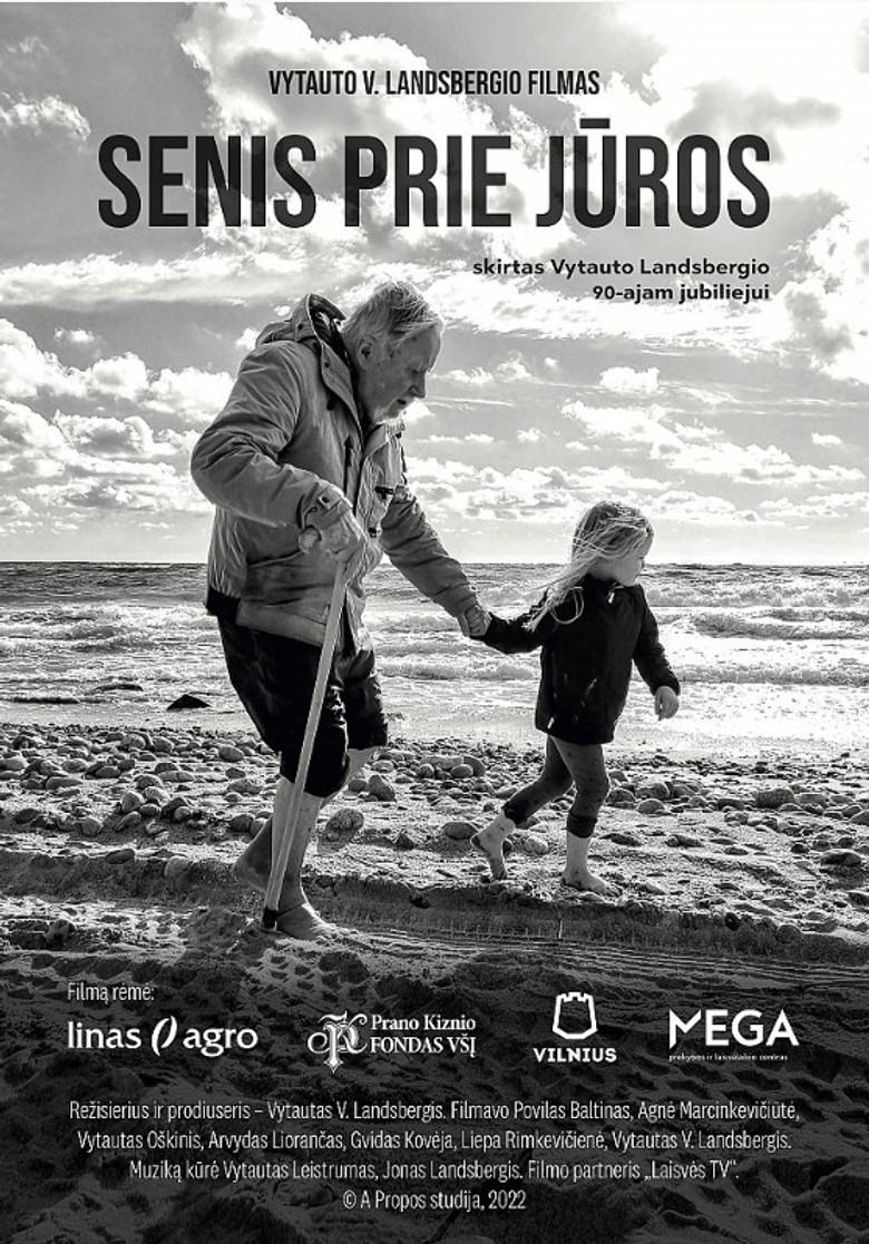 Senis prie jūros poster background